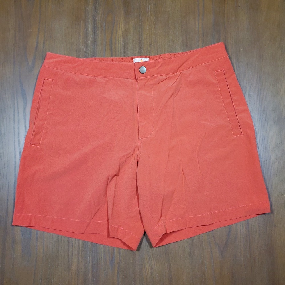 Marine Layer  Hybrid Short Mens Large Orange Beach Travel Spring Lightweight
